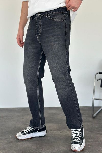 MADZEYMODA Ανδρικό φαρδύ τζιν τζιν παντελόνι KE-630