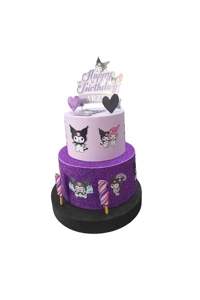 bizdenpastacılık Kuromi and Melody Model Cake 2 Layer Decor Cake