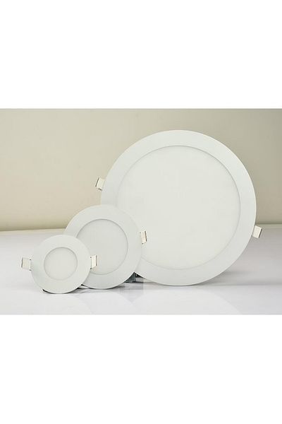 HOSDALY 1X Ultra Thin Led Panel Downlight 3w 6w 9w 12w 15w 18w LED Round Ceiling Light Built-in AC85-265V...