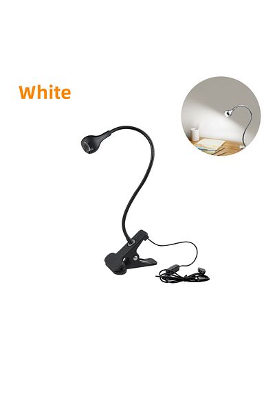Choice Black Case White Usb Dc5v 360 Degrees Flexible Desk Lamp With Holder Clip Usb Power Lamp Reading Boo