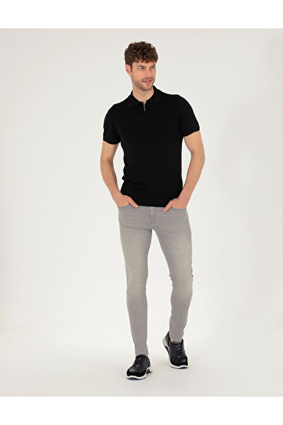Pierre Cardin Açık Gri Slim Fit Jean Pantolon 50265256-VR001