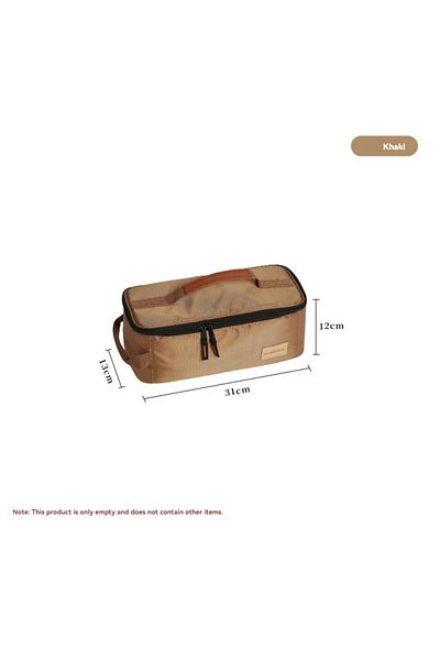 Choice Khaki Camping Bag Fork Spoon Chopsticks Organizer Lightweight Cutlery Pouch Breathable Portable Wear