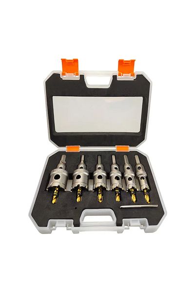 DUTRIEUX 6pcs 16-32mm 6pcs 16-32mm Drilling Crown For Stainless Steel Tct Hole Saw Set Tungsten Carbide Tippe