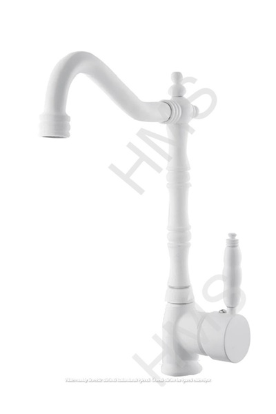 HMS صنبور حوض المطبخ الجمالي الريفي باللون الأبيض