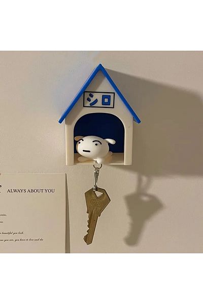 Choice A Crayon Shin Chan Dynamic Keychain Anime Backpack Pendant Cute Small House Puppy Key Pendant Decor.