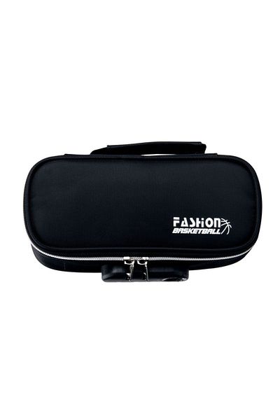 Choice Black Portable Password Lock Pencil Case Boy Canvas Pencil Bag Large Capacity Pencil Cases Bag Kids