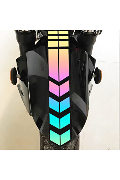 Choice ملصقات شريطية على شكل سهم للدراجات النارية مقاس 34 × 5 سم، معجون واقي من الطين، عاكس عالمي مقاوم للماء والزيت