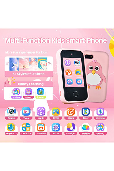 Dynego Çocuklar İçin Akıllı Telefon Kameralı Eğitici Oyuncak – Selfie, MP3 Çalar ve Müzikal Eğlence