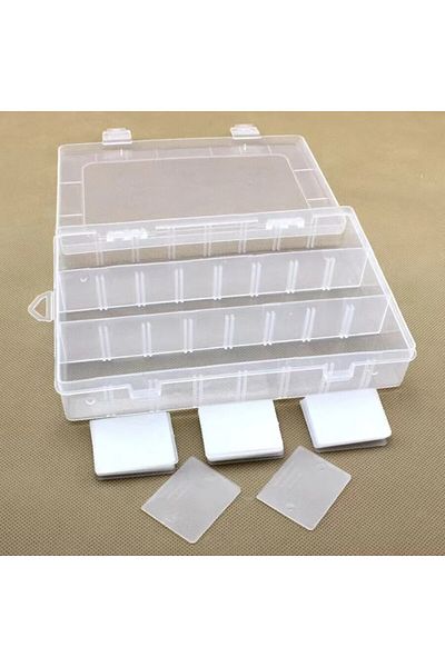 Choice White Practical 24 Grid Storage Plastic Box Jewelry Earring Bead Screw Holder Case Display Organizer