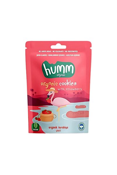 Humm Organic Organik Çilekli Kurabiye 55 Gr