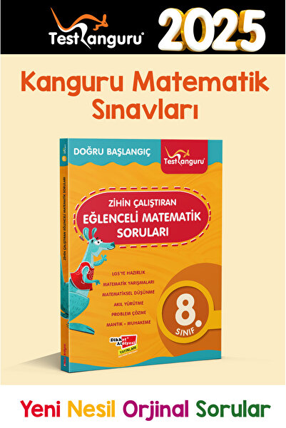 Dikkat Atölyesi Yayınları 8.Sınıf Zihin Çalıştıran Eğlenceli Kanguru Matemati...