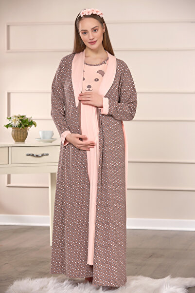 Emose Set cămașă de noapte pentru maternitate din bumbac