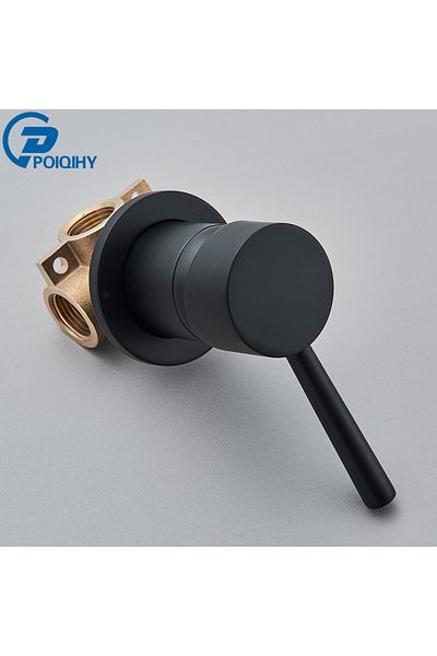 Choice Matte Black Brass Mixer Tap Bathroom Water Faucets Shower Diverter Valve Black Chrome Concealed Bifu