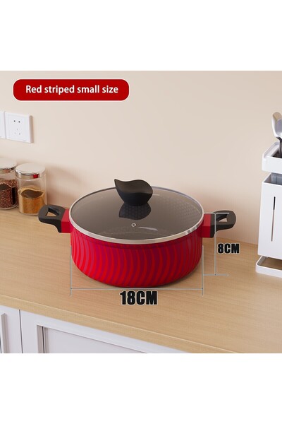 BAROLY 6 Piece Tifal Cookware Set Red Size 18-20-22 Cm