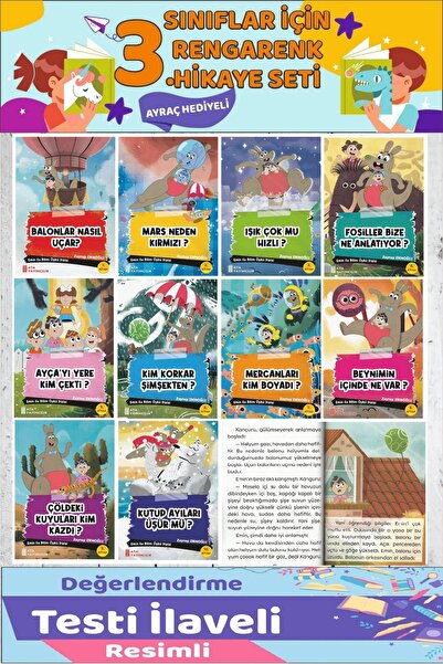 Ata Yayıncılık 3.Sınıf Okumayı Sevdiren 10 lu Hikaye Seti 12 (64 sayfa)