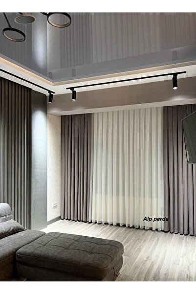Alp Perde BİRİNCİ KALİTE ÜTÜ İSTEMEYEN KIRIŞMAZ BAMBU TÜL PERDE, 1/3 PİLE ETE...