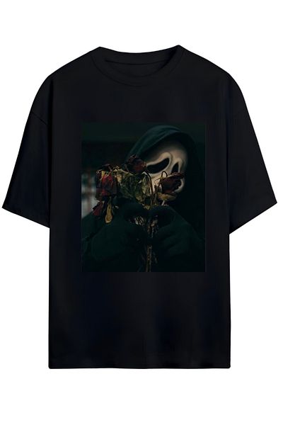 MAGORS GHOST FACE DESIGN UNISEX ΝΕΑ ΣΕΖΟΝ OVERSIZE ΒΑΜΒΑΚΙ T-SHIRT