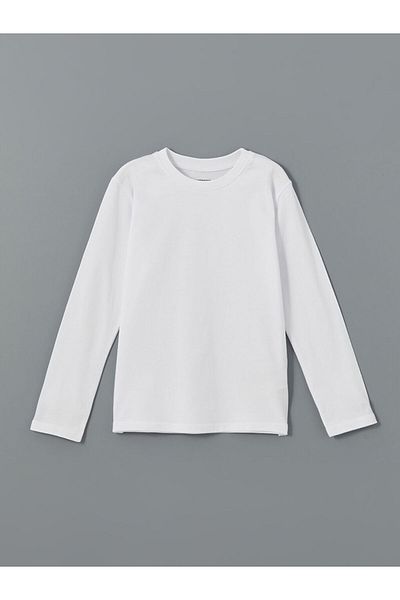 LC Waikiki Crew Neck Long Sleeve Basic Boy's T-Shirt
