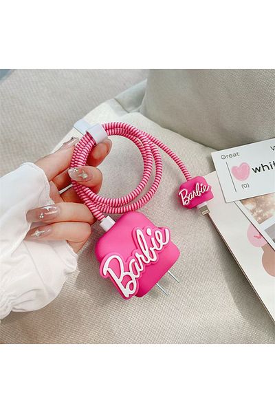 Choice For Iphone 18 20w 1 Fashion Barbie Pink Data Cable Protective Cover For Iphone 18/20w Girls Charger