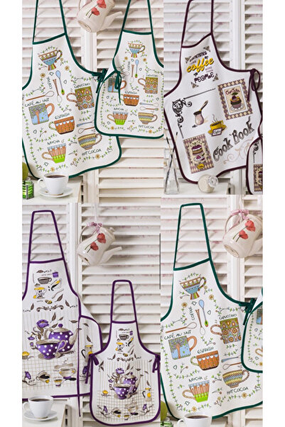 ÇIQRIK HOME 3 قطع مريلة مطبخ مقاومة للسوائل وقابلة للغسل (نمط مختلط)