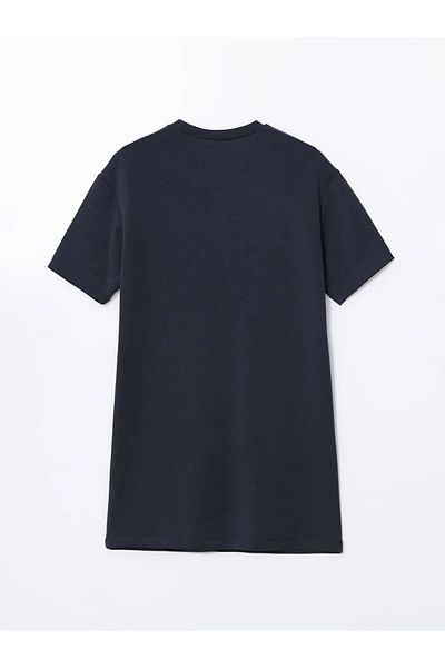 LC Waikiki Γυναικείο φόρεμα LCW Vision Black Crew Neck
