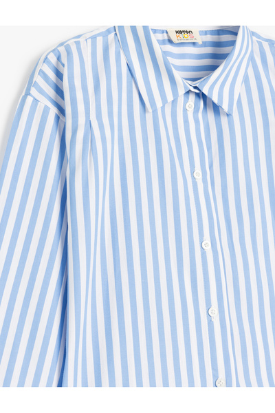 Koton Pamuklu Uzun Kollu Çizgili Gömlek