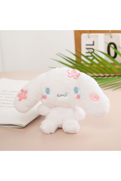 Choice 10cm Cinnamoroll Sanrio Sakura Melody Kuromi Cinnamoroll Hellokitty Plush Toys Pendant Holiday Gift