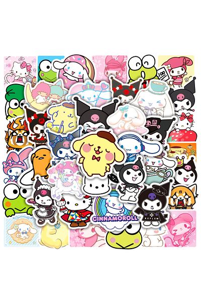 Choice 50pcs 10/30/50pcs Anime Sanrio My Melody Kuromi Decoration Stickers Funny Graffiti Decal Journal Sta