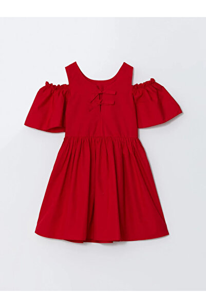 LC Waikiki Lcw Kids Red Crew Neck Girl's Dress