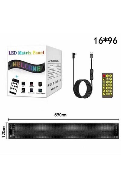 Torima Rp1259 Led Matrix Panel 16X96Cm Phone Controlled Sliding Led Animation Lighting