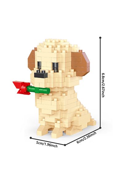 Choice With-box Labrador Variety Styled Cute Pet Dog Micro Mini Building Blocks Toys: Ideal Gifts, Keepsake