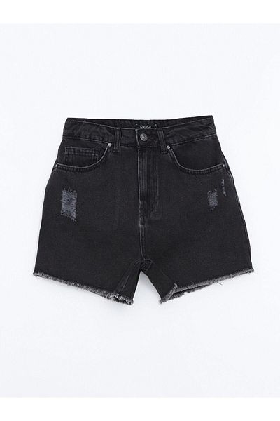LC Waikiki Γυναικείο τζιν σορτς XSIDE Slim Fit με σκισμένη λεπτομέρεια
