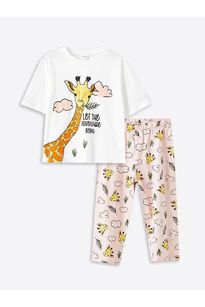 LC Waikiki Σετ πιτζάμες για κορίτσια LCW Kids Crew Neck