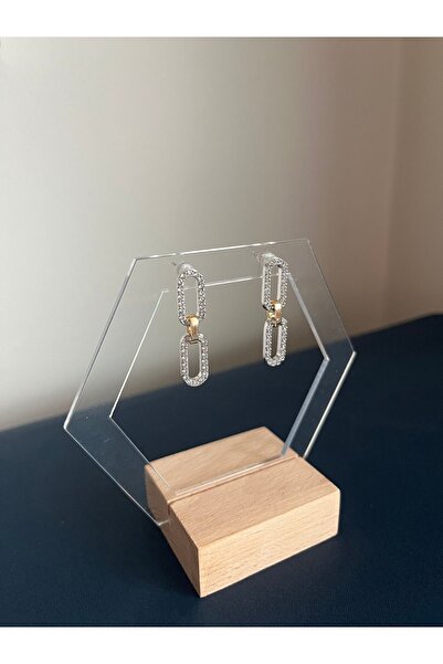 Asteria Jewelry Taşlı tasarım model sallantılı küpe