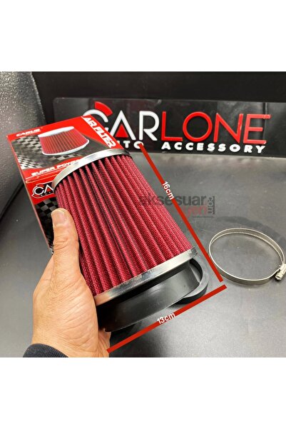 carlone Spor Açık Hava Filtresi Krom Başlı Kırmızı Renk - Süper Ses Yüksek Pe...