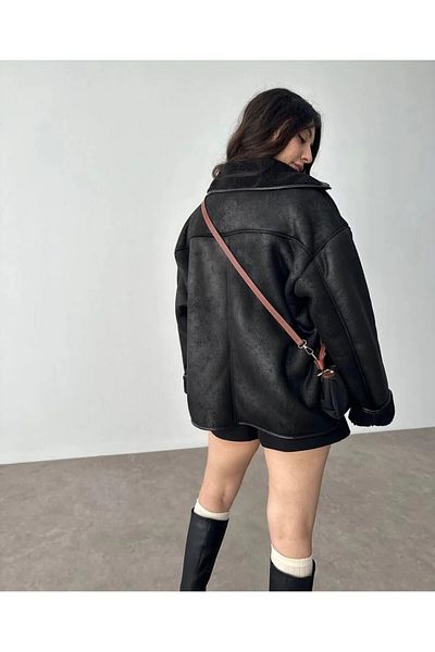 zoe star Black Oversize Women's Jacket