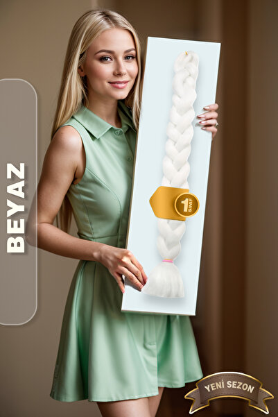 KONAK PERUK Συνθετικά μαλλιά για αφρικανικό πλέξιμο Rasta και Box Braid - Λευκό