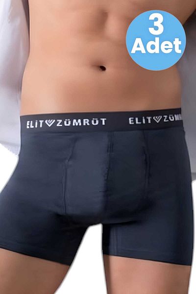 Tezzgelsin Men's Cotton Diamond Elastic 3-Piece Boxers