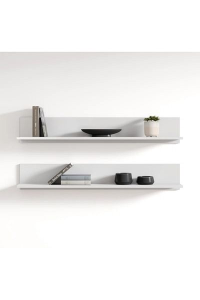 EGN WOODS Σετ ραφιών τοίχου Montessori 50x15x2 - 2 τεμάχια Βιβλιοθήκη κουζίνας και βιβλιοθήκη μπάνιου