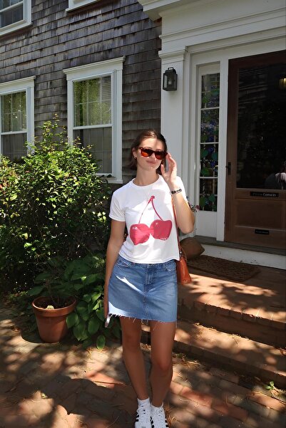 Jose Clothing Γυναικείο μπλουζάκι με κοντό μανίκι κανονική εφαρμογή ψηλός λαιμός