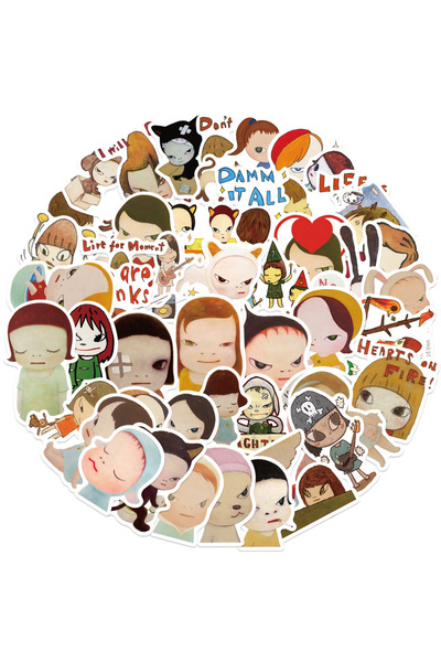 Choice 50 قطعة 50 قطعة من ملصقات يوشيتومو نارا موري جيرل المقاومة للماء لأجهز...