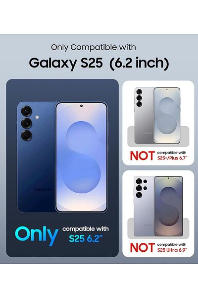 Fibaks حماية الكاميرا لهاتف Galaxy S25، واقي عدسة ملون، حماية من الزجاج المقسى