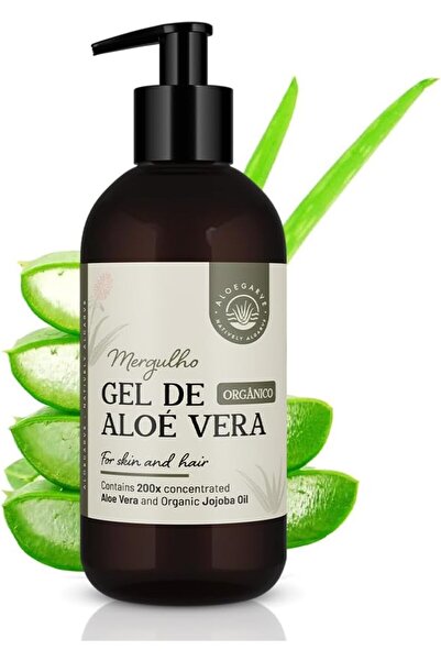 Aloegarve جل الصبار العضوي مع زيت الجوجوبا وفيتامين E والميرجولهو - مرطب 300 ...