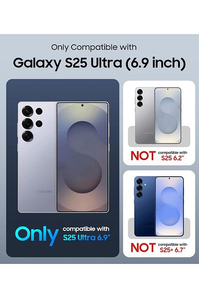 Fibaks حافظة متوافقة مع هاتف Galaxy S25 Ultra مع حماية للكاميرا، غطاء سيليكون شفاف ومرن وغير ملون