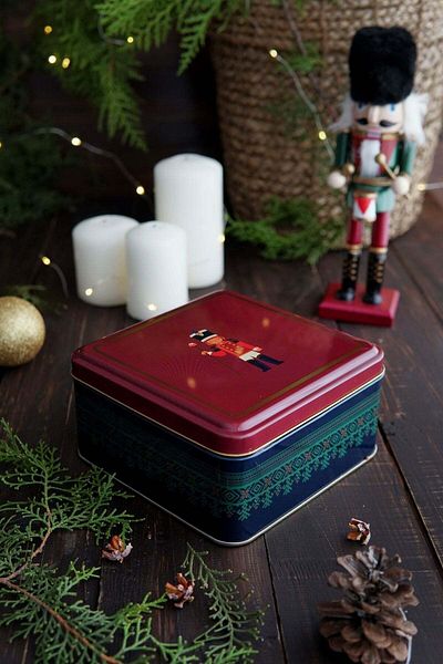 Hesaplı Kasa Bullet Soldier Patterned Set of 2 Metal Storage Containers, 1.9 Lt + 1.1 Lt