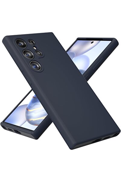 Fibaks Galaxy S25 Ultra Kılıf Kadife Lansman Soft Yumuşak Liquid Silikon Kamera Korumalı Kapak