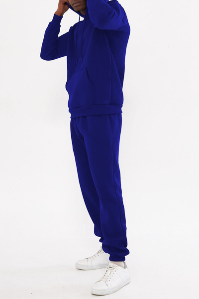 ruNadeS Ανδρικό Σετ Φούτερ με Τσέπη Καγκουρό με Χαλαρή Εφαρμογή - Ρούχα για το σπίτι