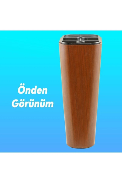 NUBLADO Lüks Mobilya Kanepe Tv Ünitesi Koltuk Ayağı 14 Cm Kahverengi Ahşap Desenli Baza Ayakları.