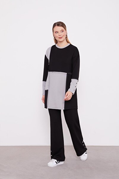 Levidor Black Double Color Sports Suit