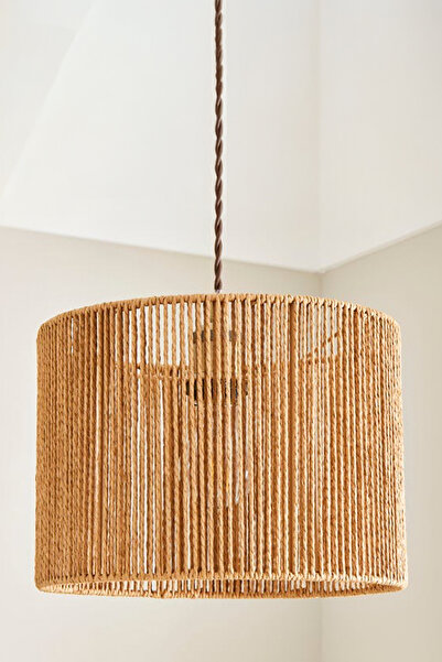 NYLife Kağıt İp Bohem Rustik Modern İskandinav Tarz Silindir Avize Aydınlatma...